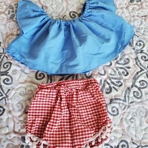 Little girl handmade summer set